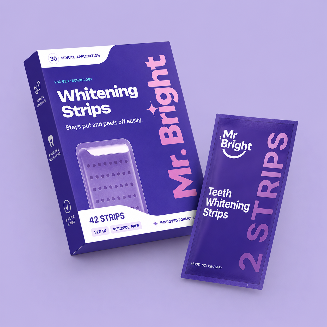 Mr. Bright Purple Whitening Strips
